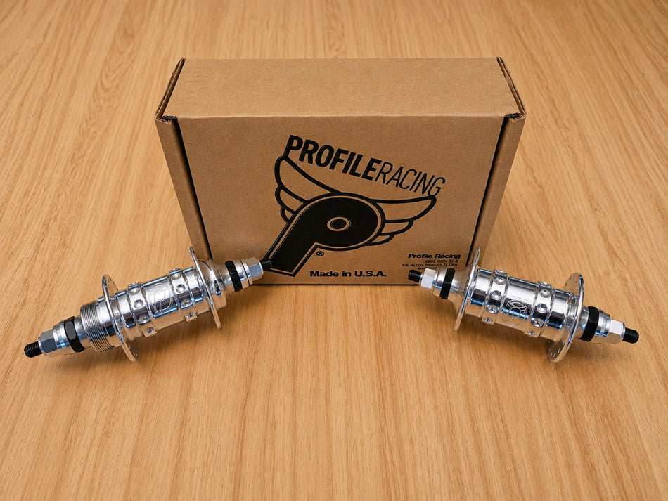 Profile 1996 Retro High Flange 3/8" Freewheel Hubset - Polished