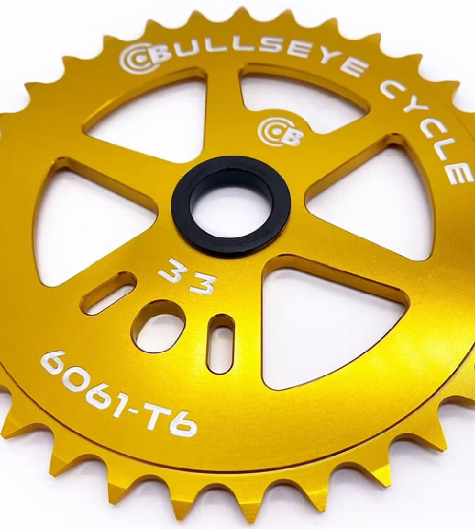 Bullseye 33T Sprocket - Gold
