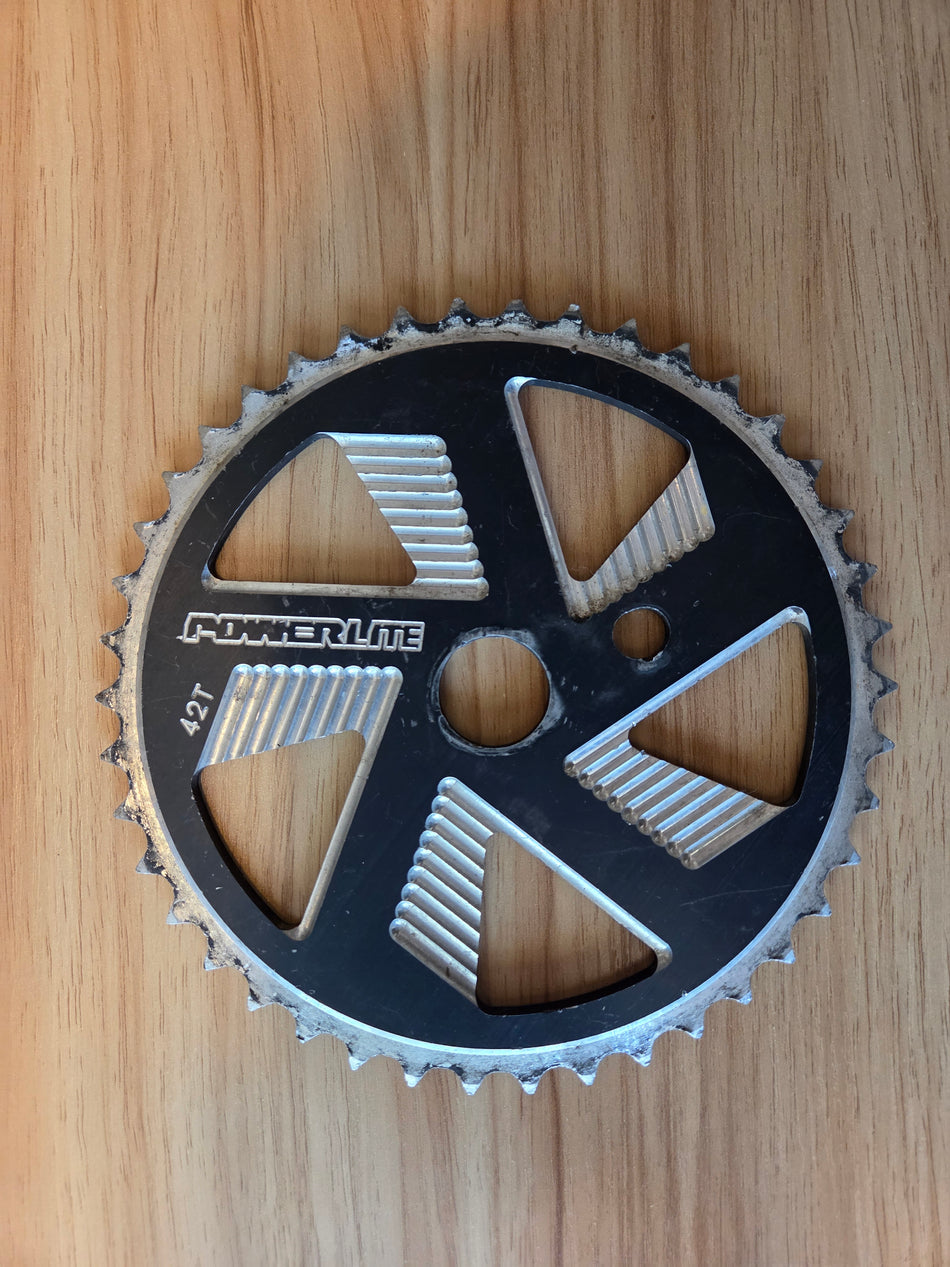 Powerlite 42t Sprocket - Black & Silver