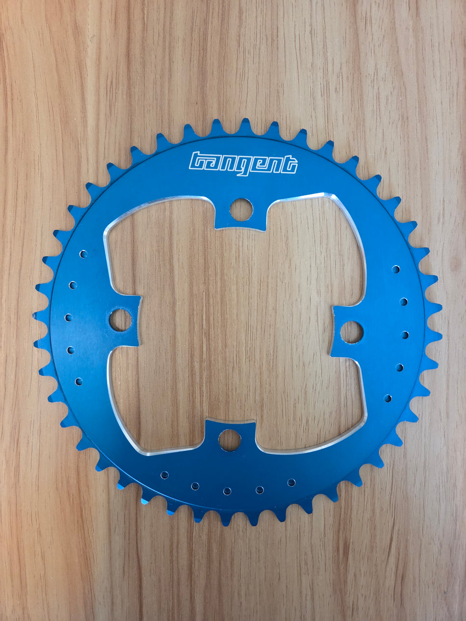 Tangent 44t Chainring 4-Bolt 104bcd - Blue