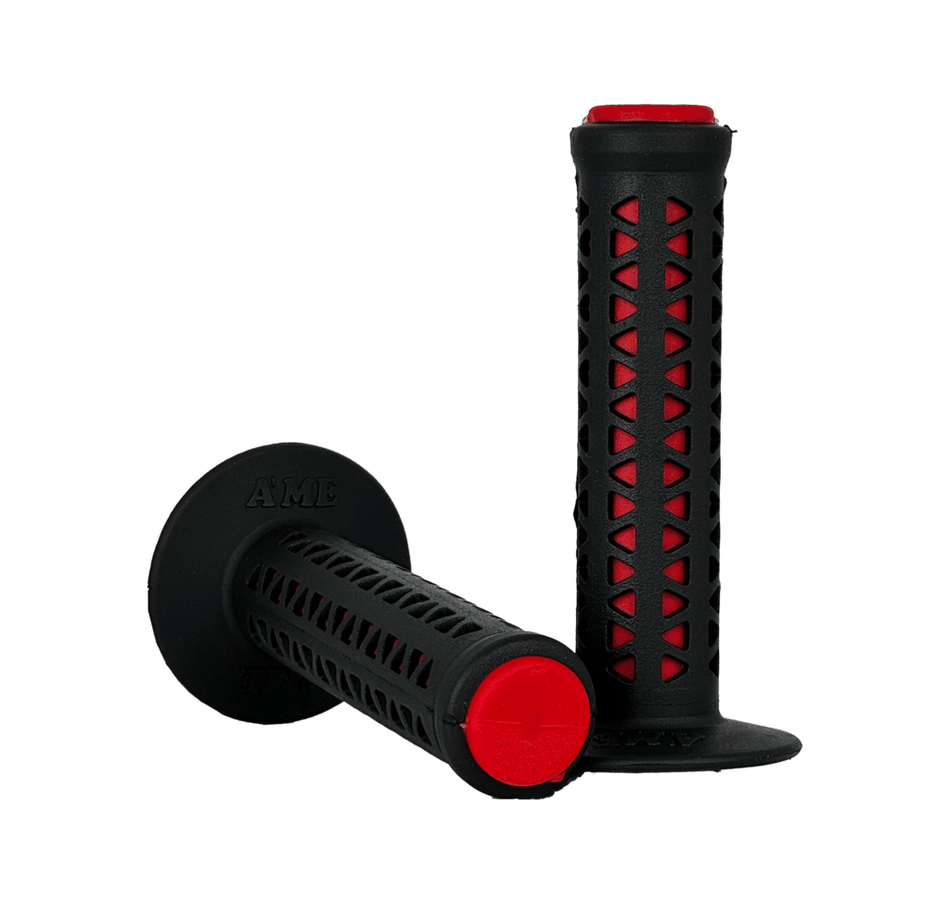 AME Unitron Grips - Black over Red