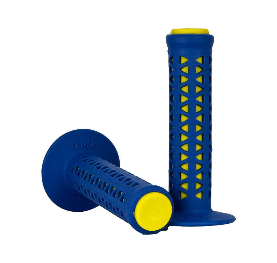 AME Unitron Grips - Blue over Yellow