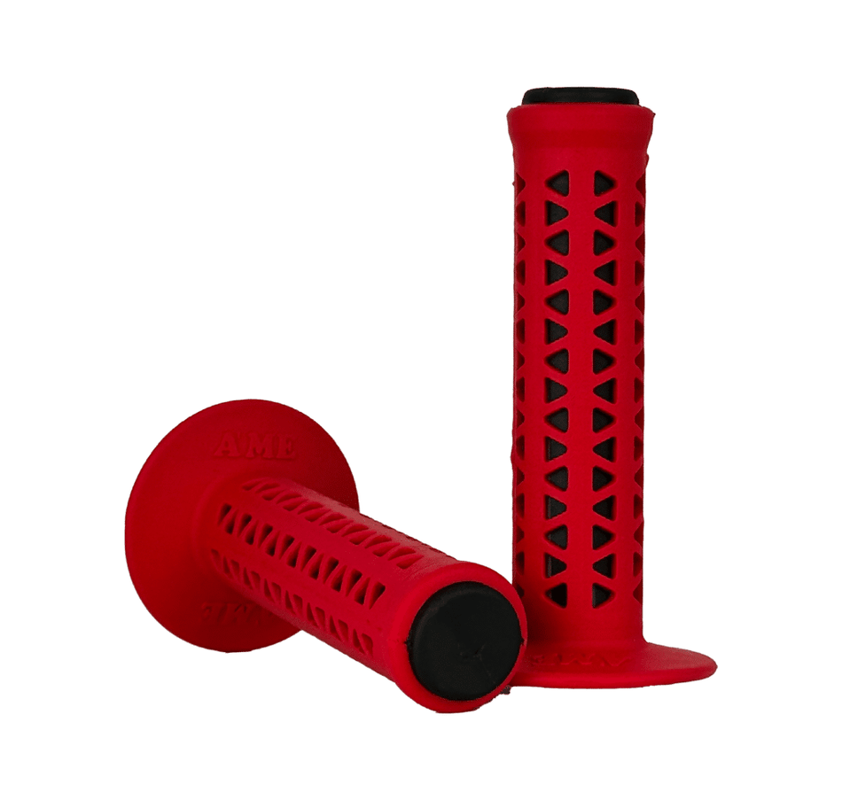 AME Unitron Grips - Red over Black