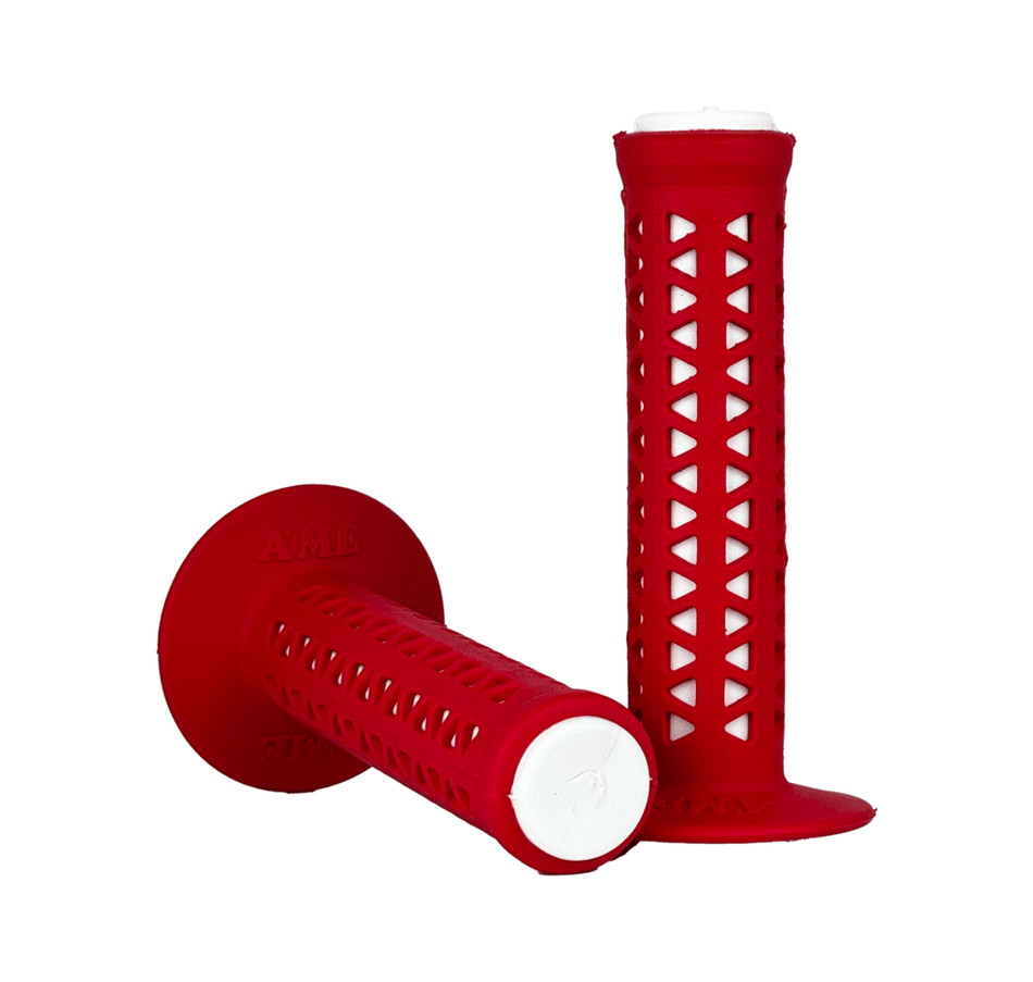 AME Unitron Grips - Red over White