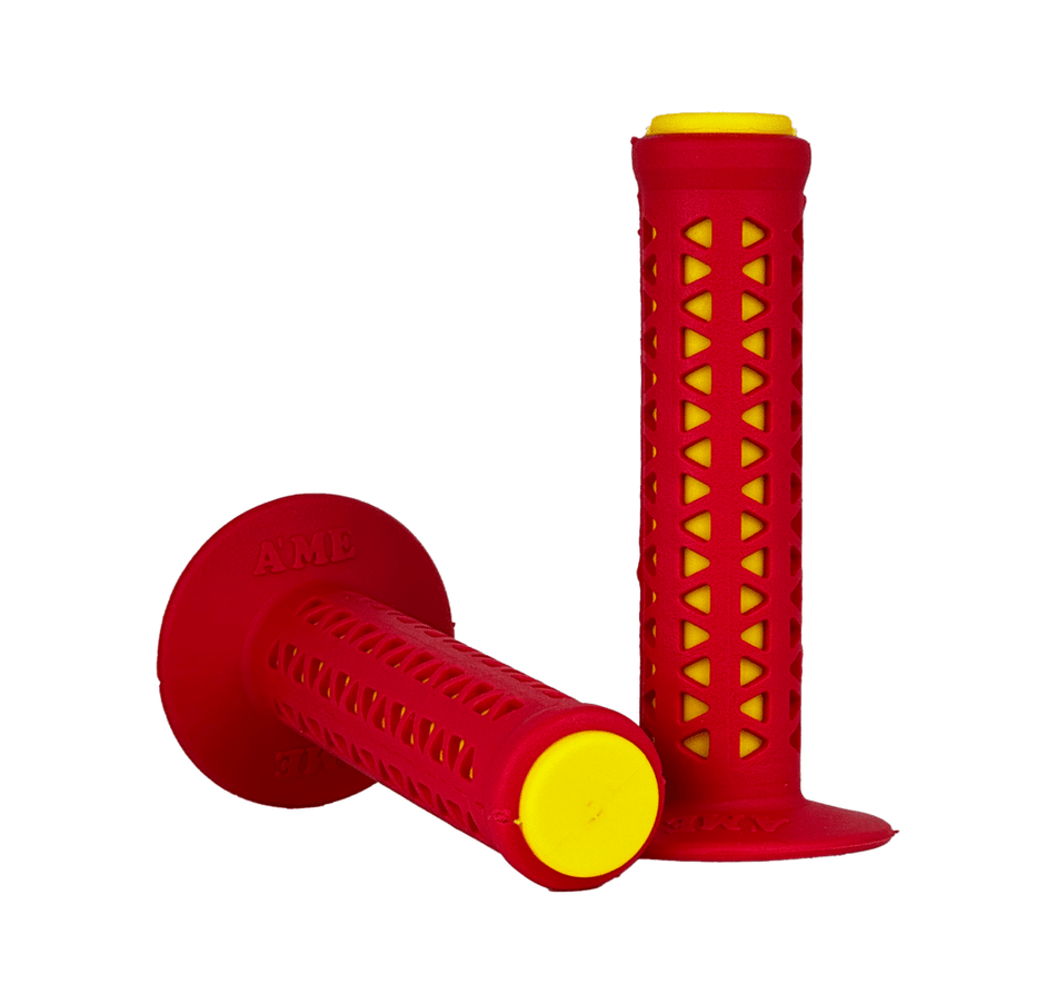 AME Unitron Grips - Red over Yellow