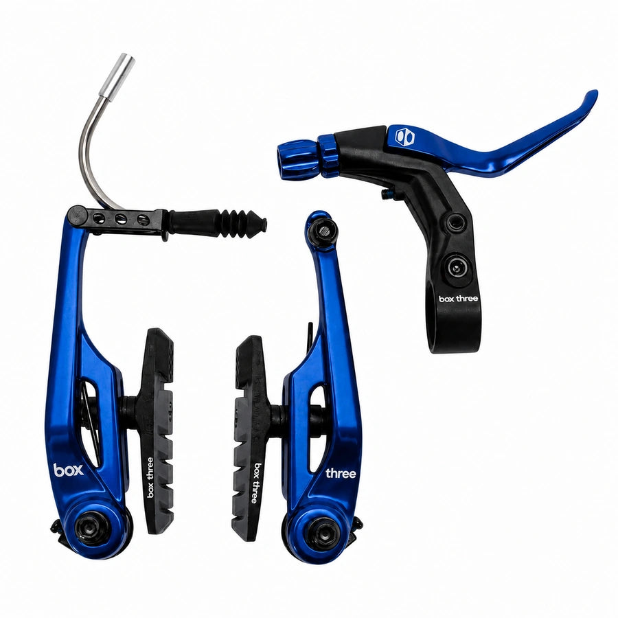 Box Three 108mm Brake, Lever and Cable Kit - Blue