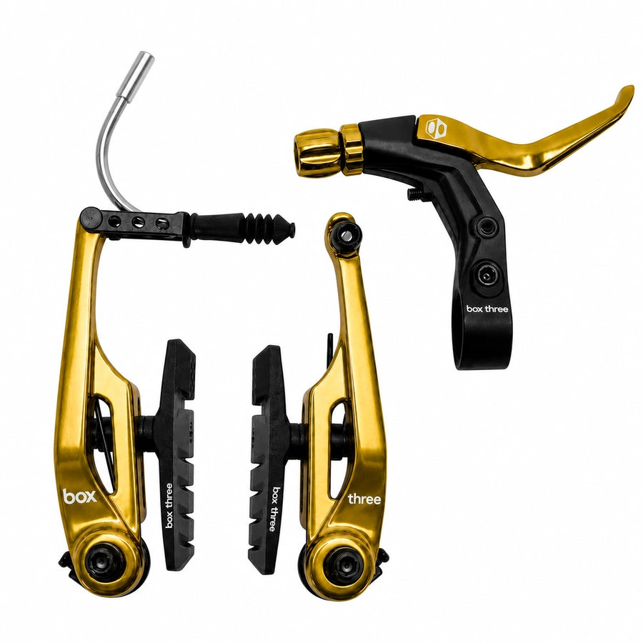 Box Three 108mm Brake, Lever and Cable Kit - Gold