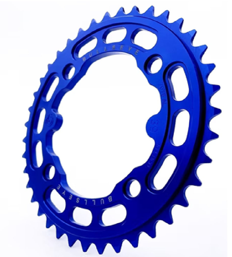 Bullseye 44t Elite 4-Bolt Chainring 104bcd - Blue