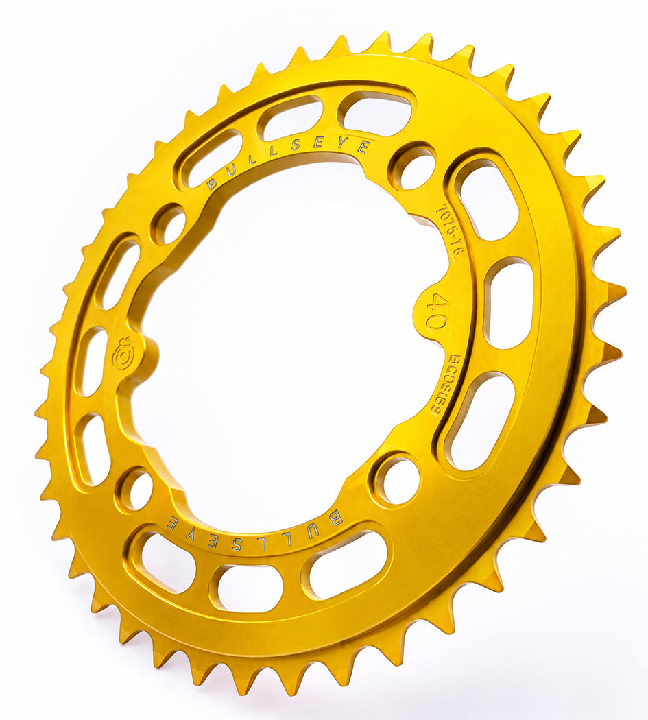 Bullseye 44t Elite 4-Bolt Chainring 104bcd - Gold