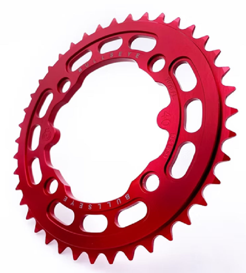 Bullseye 44t Elite 4-Bolt Chainring 104bcd - Red