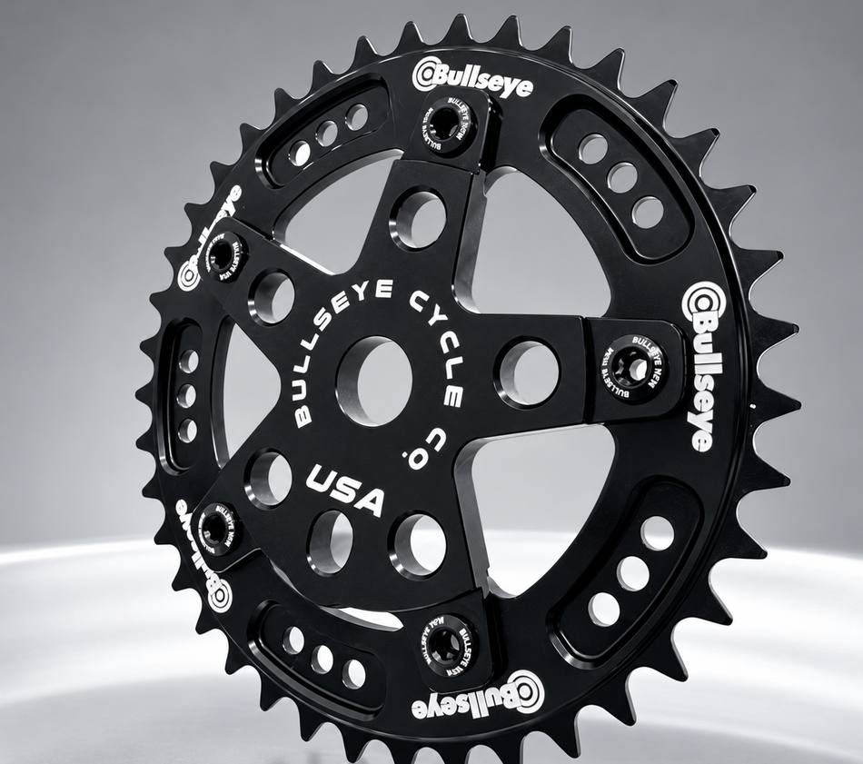 Bullseye 39t Raceworks Pro Drive System 1st Gen 5-Bolt Chainring / Spider Combo - Black