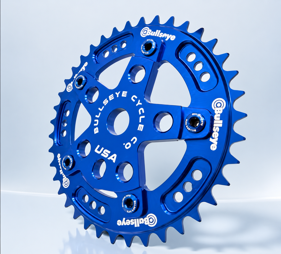 Bullseye 39t Raceworks Pro Drive System 1st Gen 5-Bolt Chainring / Spider Combo - Blue
