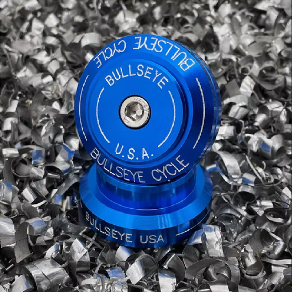Bullseye 1 1/8" Flat Side Headset - Blue