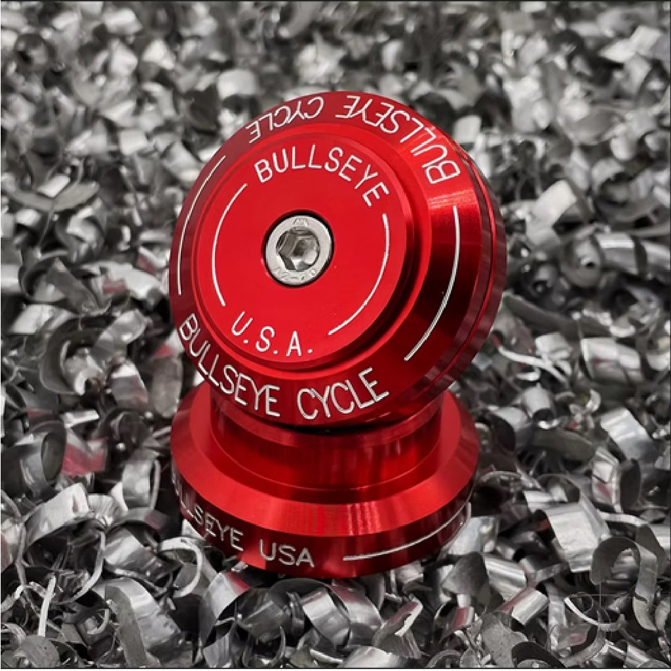 Bullseye 1 1/8" Flat Side Headset - Red