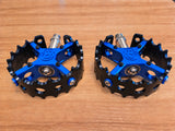 Bullseye Pro X Round Caged Pedals - Blue & Black