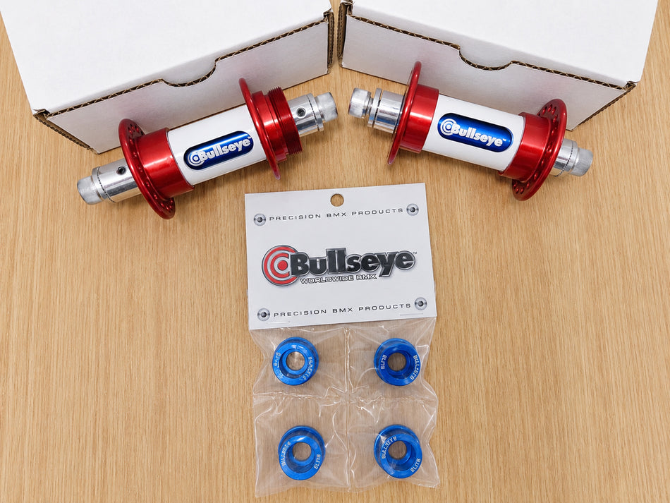 Bullseye 36h Retro Slotted Patriot BMX Hubs - Red White Blue