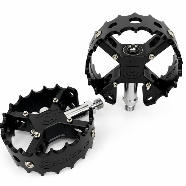 Bullseye Pro X Round Caged Pedals - Black