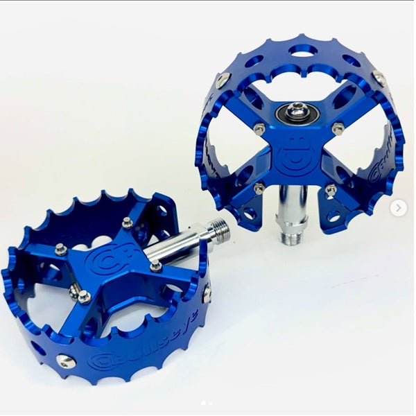 Bullseye Pro X Round Caged Pedals - Blue