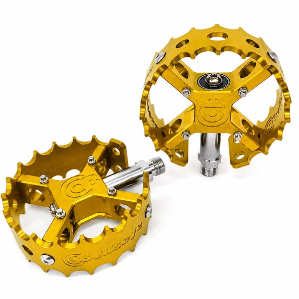 Bullseye Pro X Round Caged Pedals - Gold