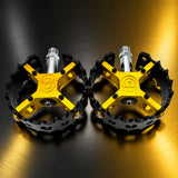 Bullseye Pro X Round Caged Pedals - Black & Gold