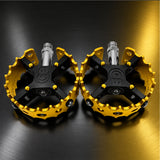 Bullseye Pro X Round Caged Pedals - Black & Gold