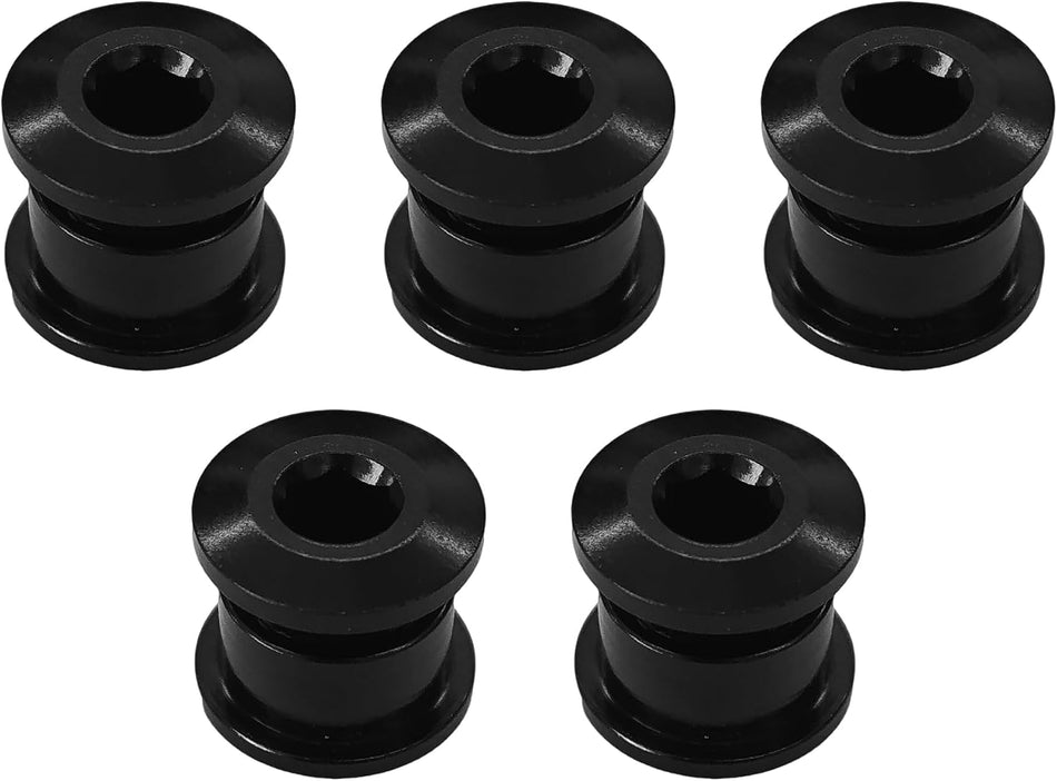Coastline Single Alloy Chainring Bolts - 5 bolts - Black
