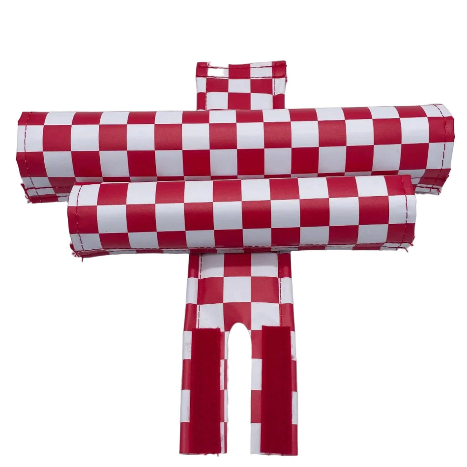 Flite 3pc Checkered Pad Set - Red & White