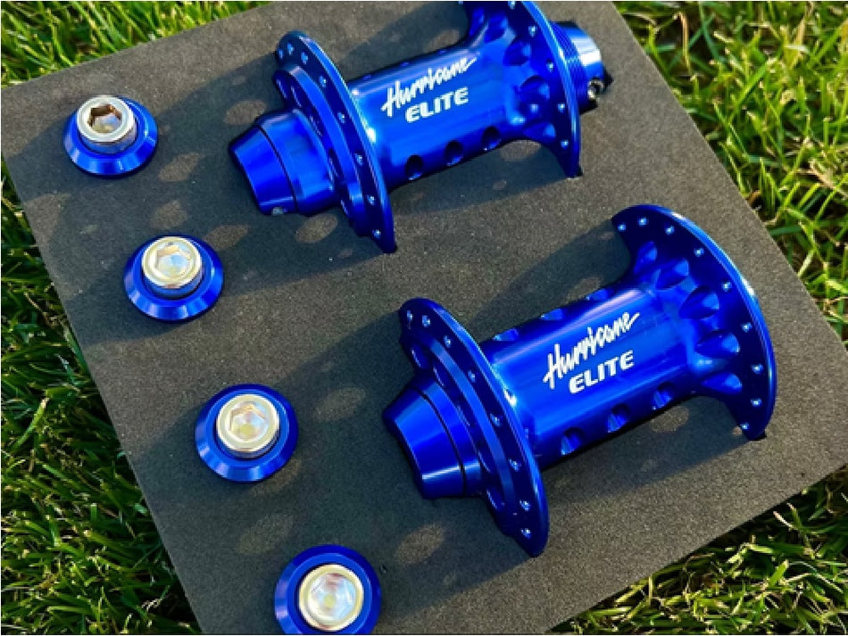 Bullseye 36h Hurricane Elite High Flange Sealed Hubs - Blue