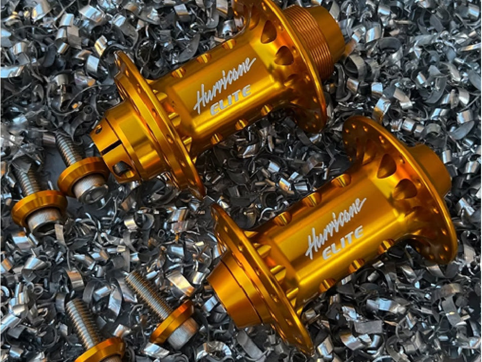 Bullseye 36h Hurricane Elite High Flange Sealed Hubs - Gold