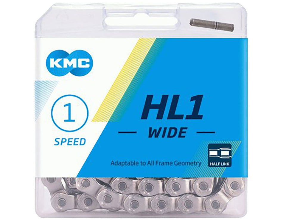 KMC HL1 WIDE Half-link Chain - 1/2"x1/8" - Silver
