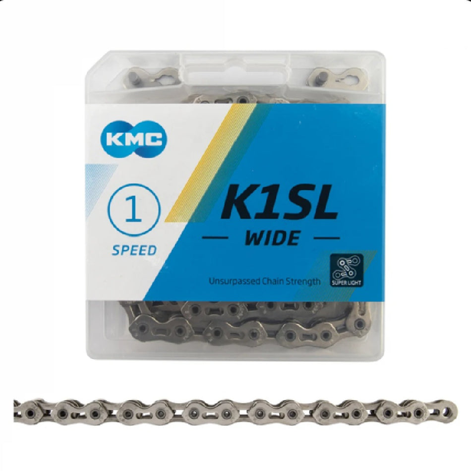 KMC K1SL Wide 1/2 x 1/8 x 100L Strong Super Light Chain - Silver