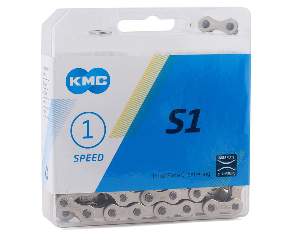 KMC S1 Chain - 1/2 x 1/8 x 112L - BMX / Fixie / Single Speed - Silver