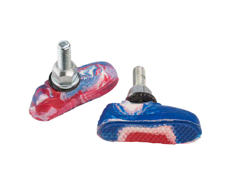 Kool Stop BMX Vans Brake Pads - Swirl : Red, White & Blue