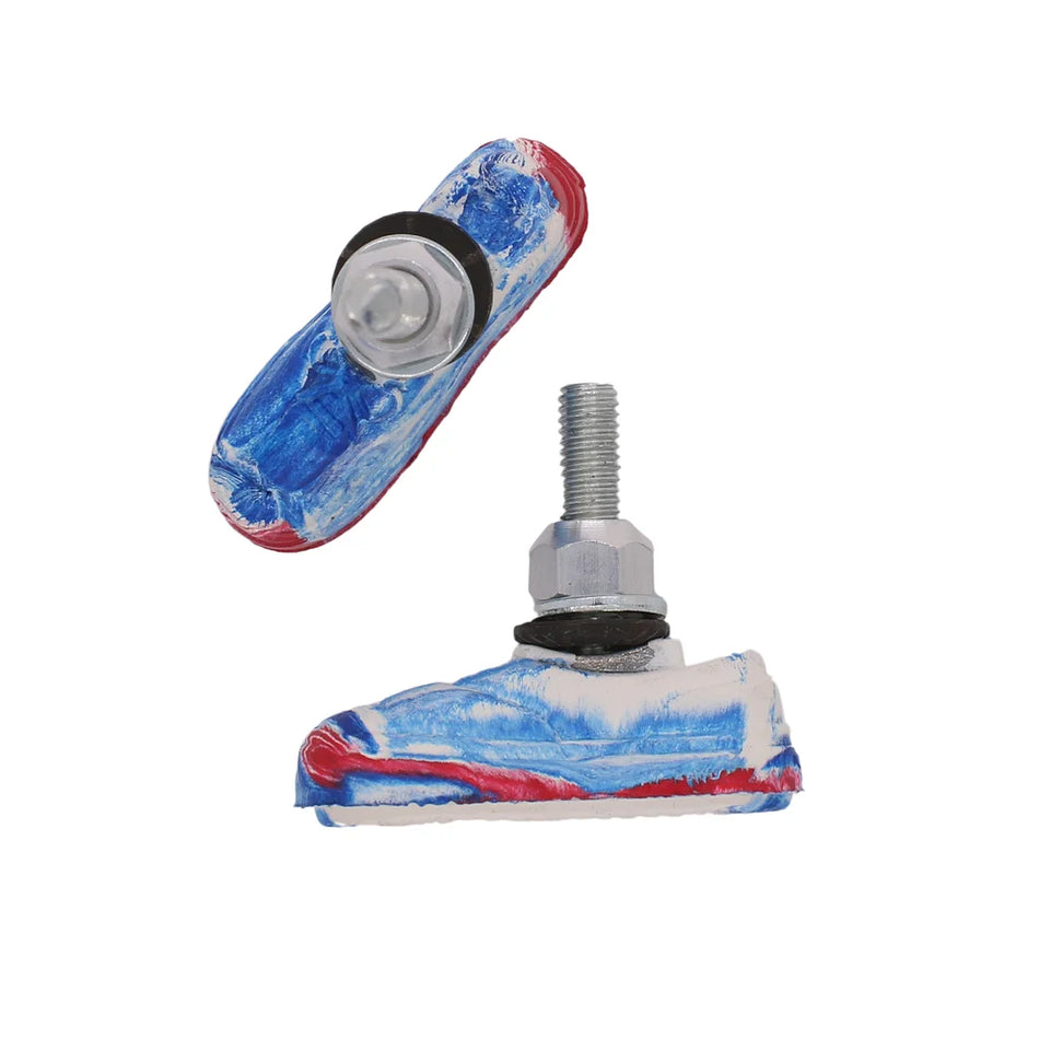 Kool Stop BMX Vans Brake Pads - Swirl : Red, White & Blue