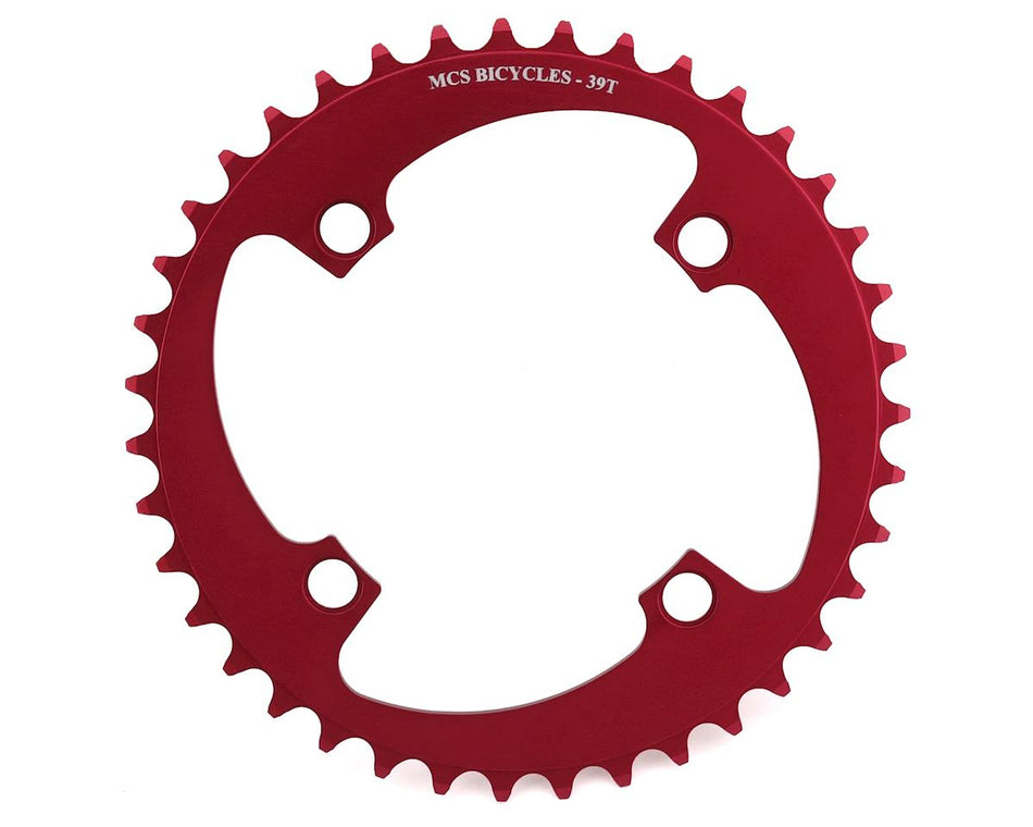 MCS 39t BMX Chainring - 104mm - 4-bolt - Red