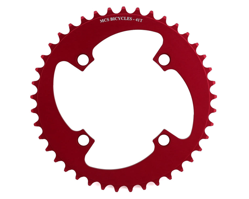 MCS 42t BMX Chainring - 104mm - 4-bolt - Red