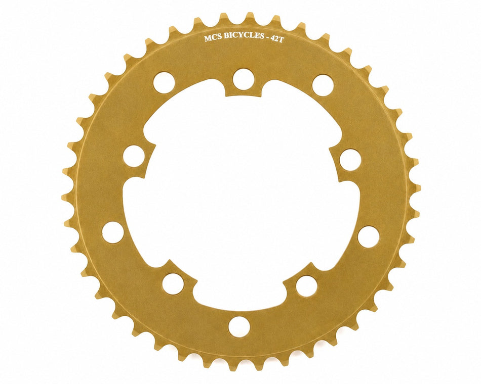 MCS 42t BMX Chainring - 110mm - 5-bolt - Gold