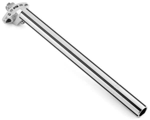 MCS 1" (25.4mm) Fluted Aluminum Micro Adjust Seatpost - Black/Silver