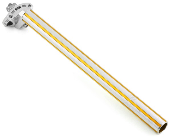 MCS 1" (25.4mm) Fluted Aluminum Micro Adjust Seatpost - Gold/Silver