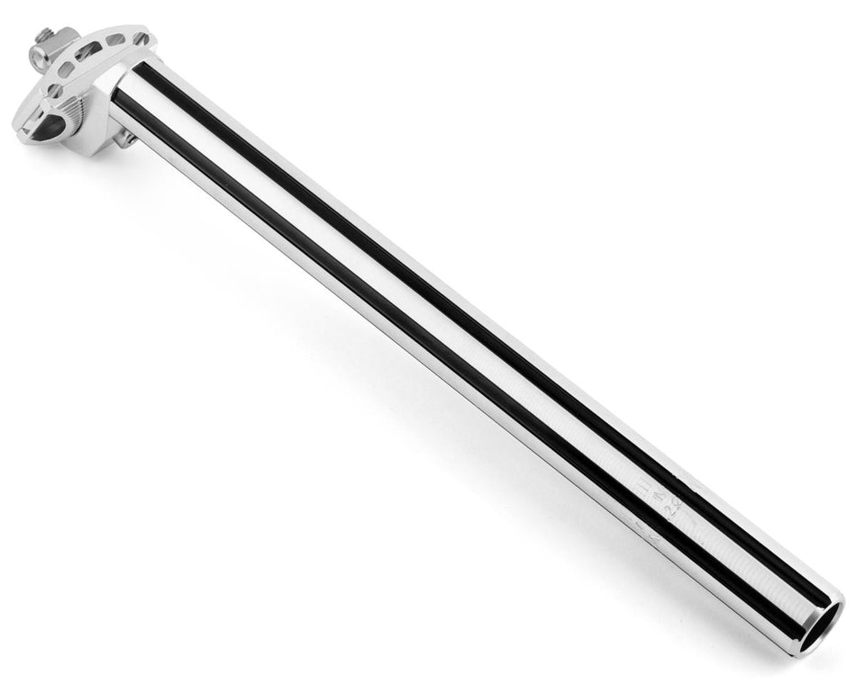 MCS 27.2mm Fluted Aluminum Micro Adjust Seatpost - Black/Silver