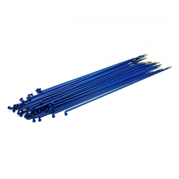 Spokes - 14g Stainless Steel ED Plated - Bag of 36 - Blue