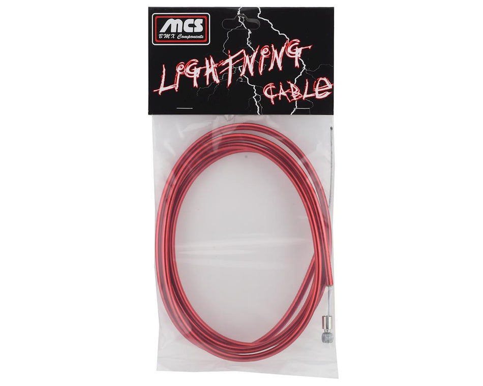 MCS Lightning Brake Cable - Red Chrome