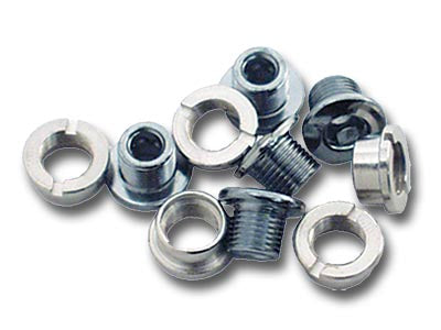 MCS Single Steel Chainring Bolts - 5-bolts - Chrome