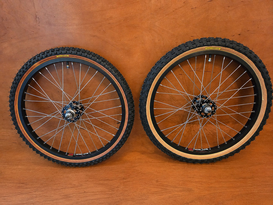 Motoking 20" Sealed Bearing 36h Wheelset - Black and Silver