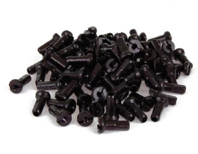Nipples 16mm Long Alloy 72 per bag - Black