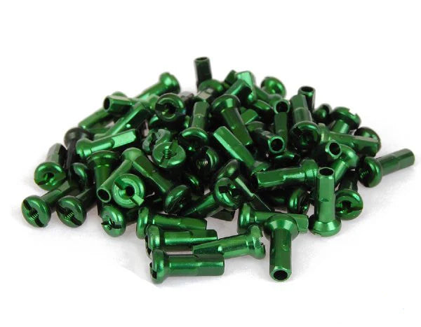 Nipples 16mm Long Alloy 72 per bag - Green