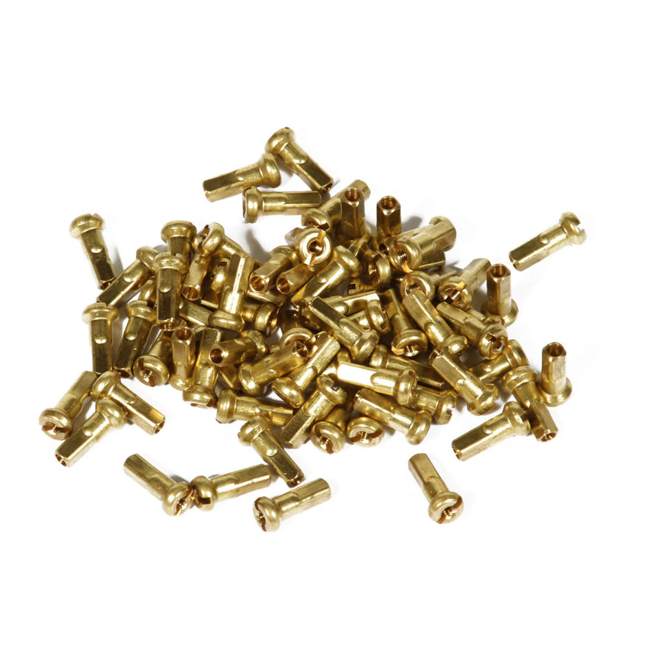 Nipples 16mm Long Alloy 72 per bag - Light Gold