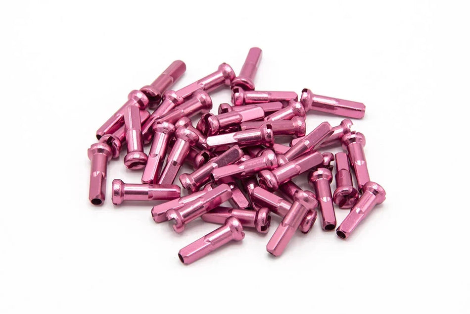 Nipples 16mm Long Alloy 72 per bag - Pink