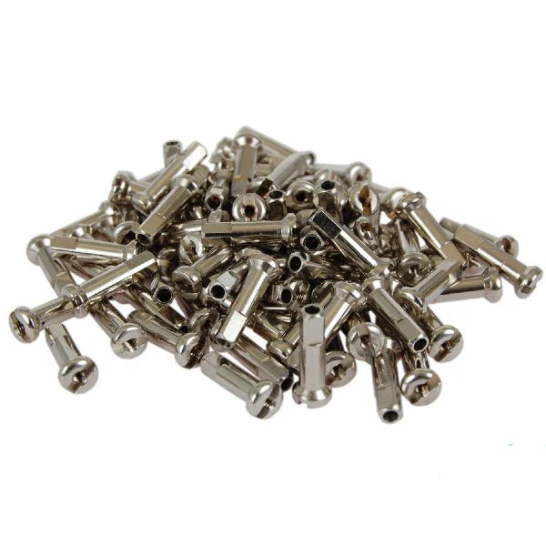 Nipples 16mm Long Brass 72 per bag - Chrome