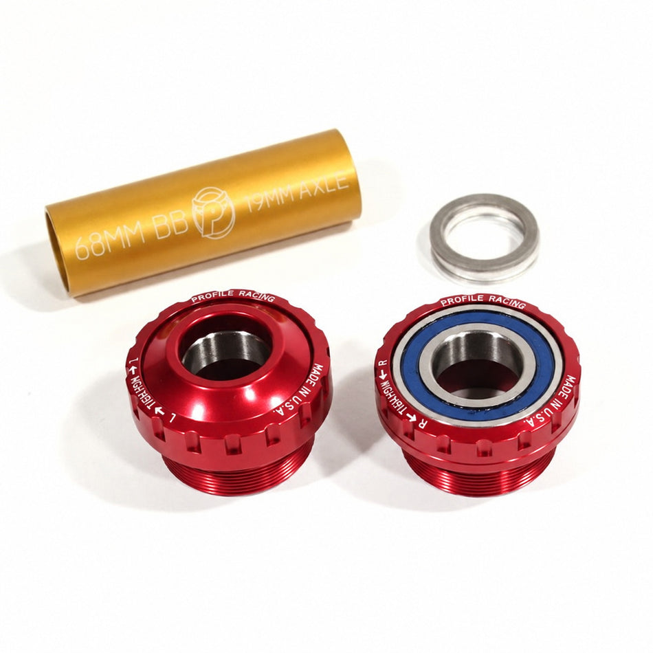 Profile 19mm Euro External (Outboard) Bottom Bracket - Red